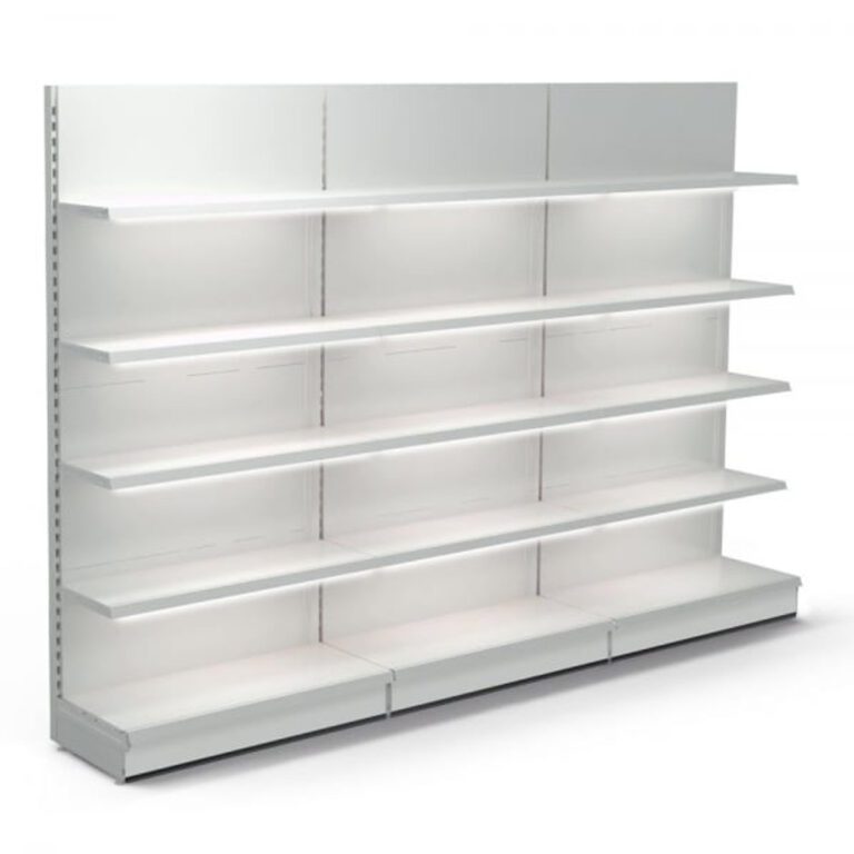 3 krajstenen stelazh s osvetlenie